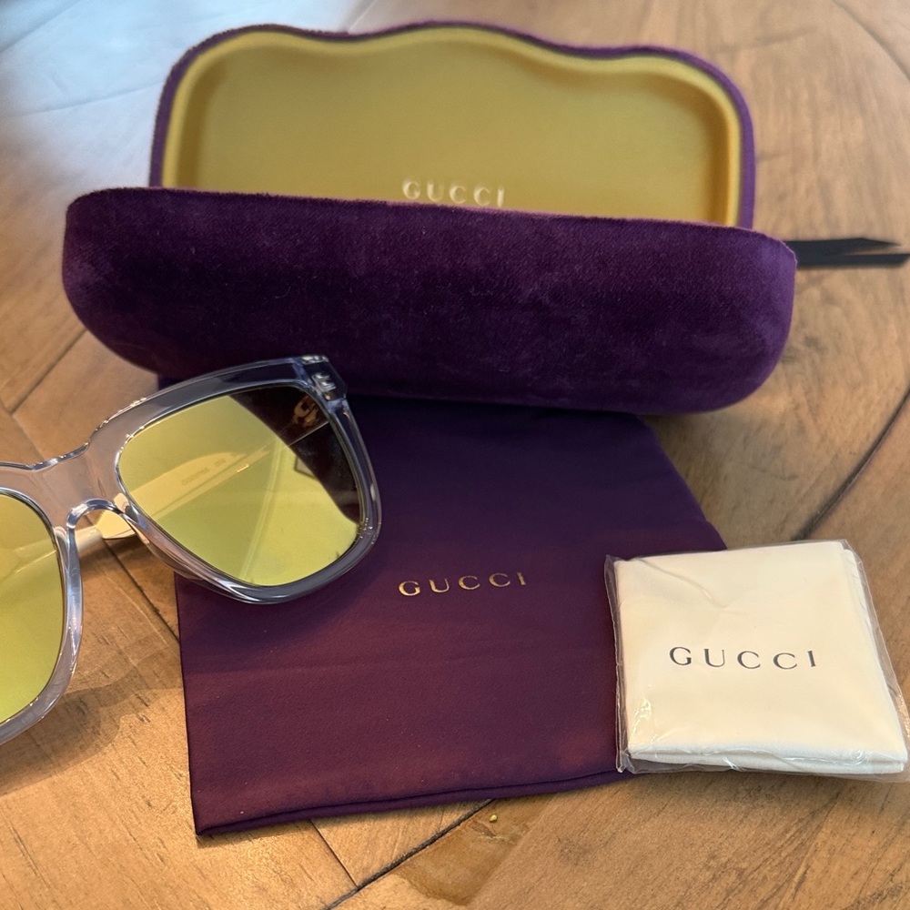 Gucci 56 Mm Rectangular Sunglasses - Authentic - image 3